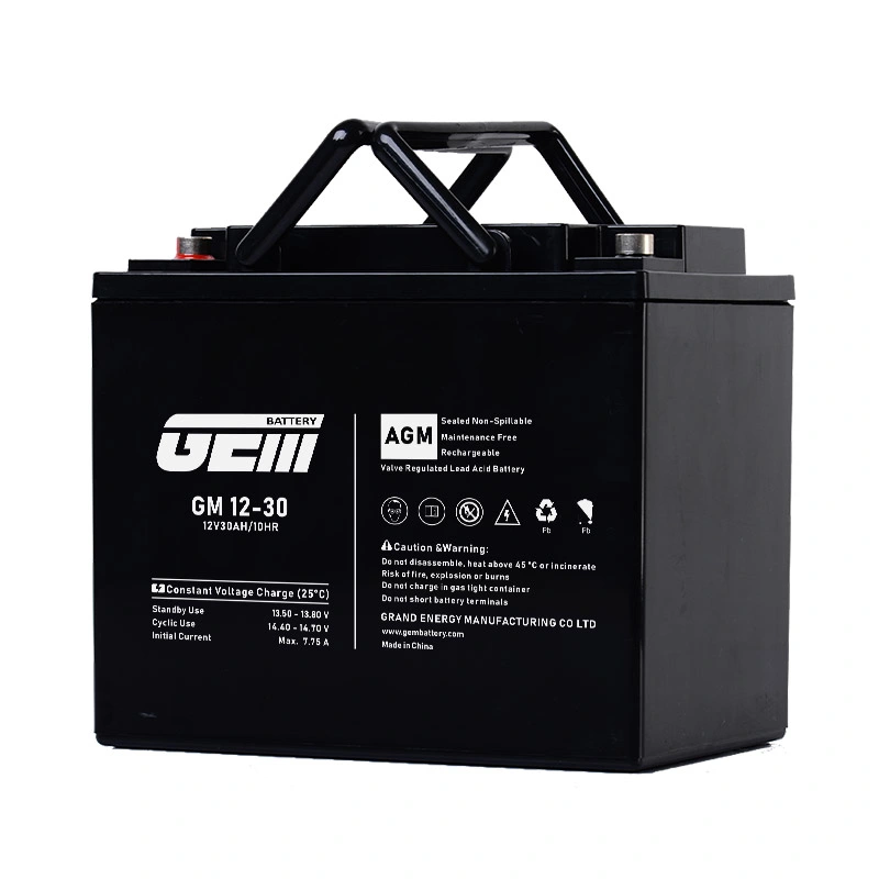 بطارية Gel ذات دورة عميقة طويلة العمر من Gel ذات بطارية Gel من Gem Battery 12V30AH للطاقة الشمسية اللوحات/السيارات/UPS/المنزل/التنظيف/الماكينة/التوقف/السيارة/الاتصالات/CSB