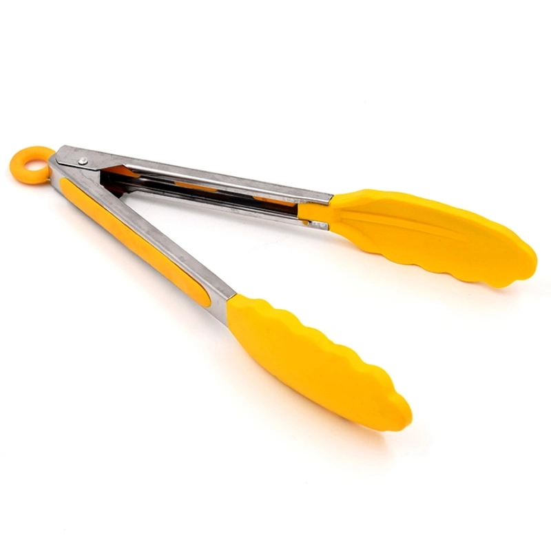 Silicone Kitchen Tools Stainless Steel Cook Utensil Food Tongs