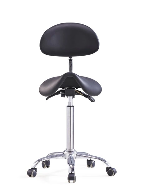 Tabouret de fauteuil roulant de selle avec un appui dos siège ergonomique avec marche pied hydraulique réglable pour bureau à domicile Dental Salon Shop utiliser