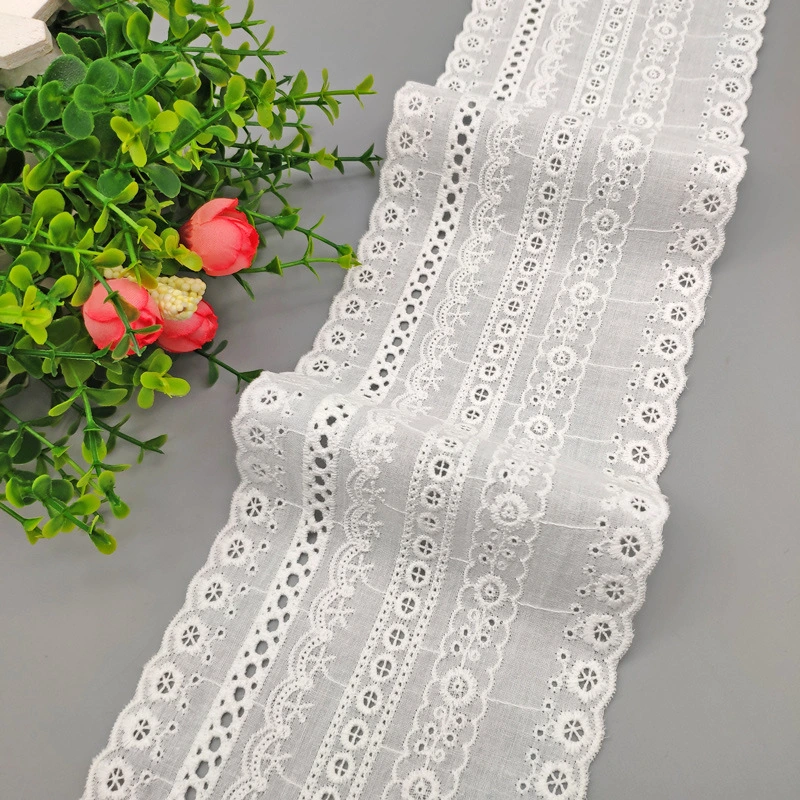 Cheap Cotton Embroidery Lace Trim for African Lingerie or Bra Pattern No Stretch Trim for Ladies Dress Tailoring Material Lace Fabric