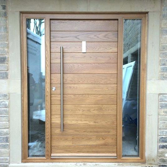 Residential Custom Mahogany Modern design Solid Wood Pivot Entry Doors