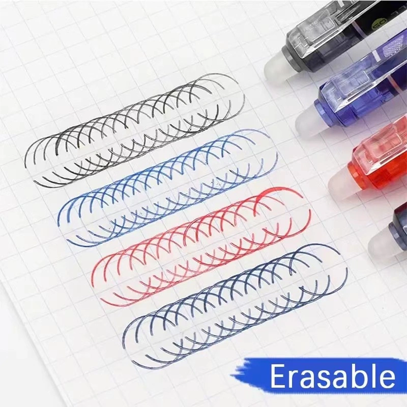 Push Action Erasable Gel Pen Multi-Color Erasable Bullet Tip Water Pen Office Stationery Press Type Thermal Erasable