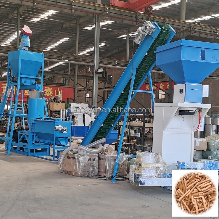 2000kg/h astillas de madera de la máquina de pellets Pellet biomasa Maker máquina quema de combustibles de madera completa línea de producción de pellets