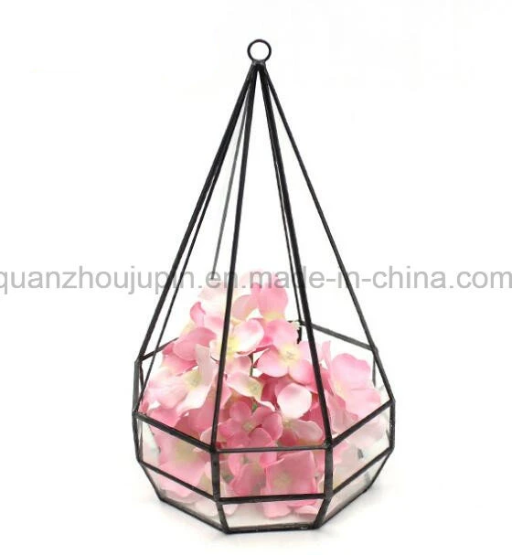 OEM Glass Geometric Tabletop Greenhouse Planter Flower Vase