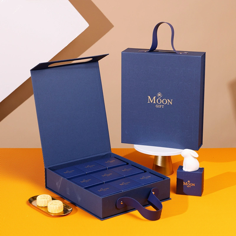 MID Autumn Festival Gift Boxes Portable Moon Cake Packaging Boxes for Hotels/Business with Custom Logo