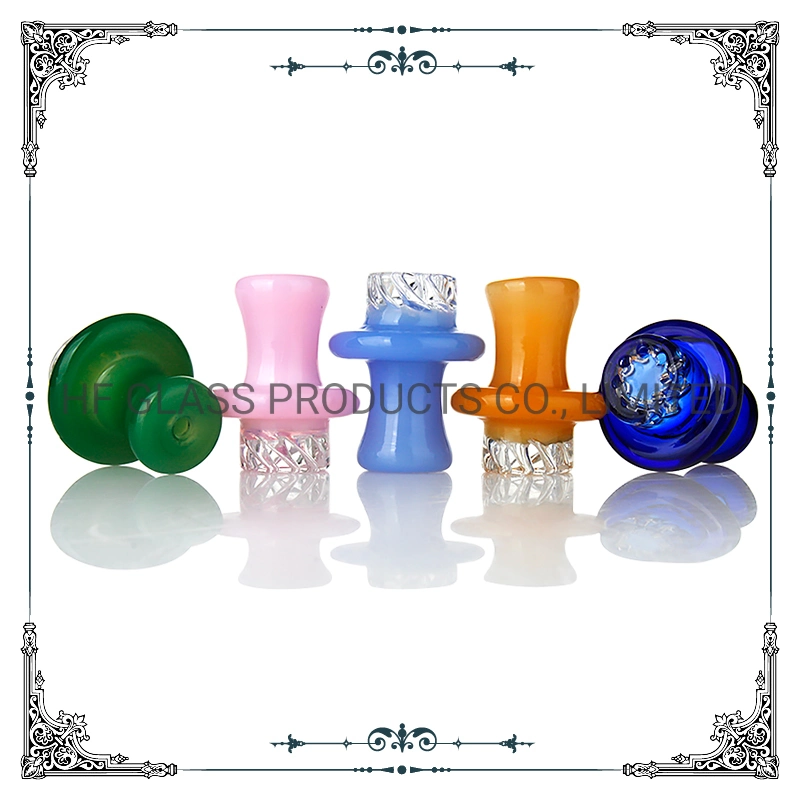 New Design Colorful Glass Smoking Accessories for Bangers Helix Function Caps