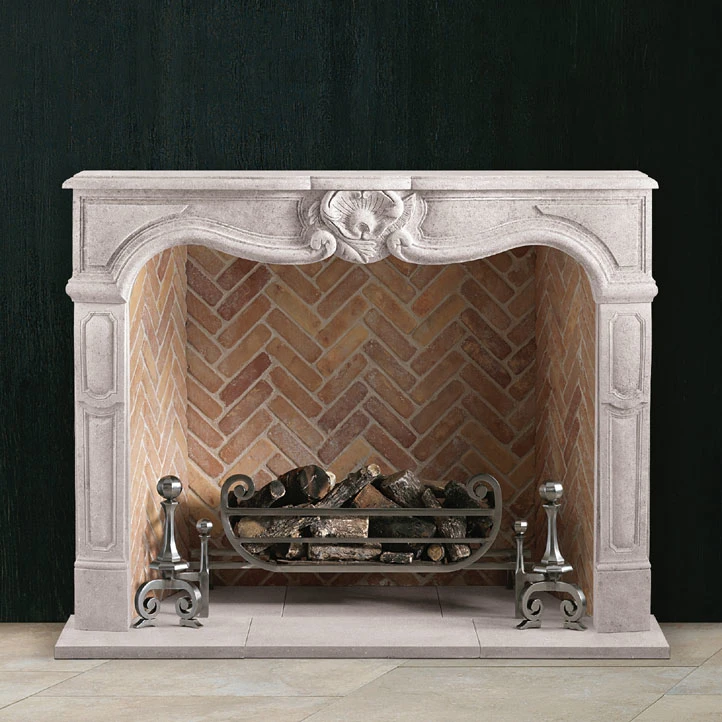 Beijing Royal White Marble Classic Carving Traditional Fireplace