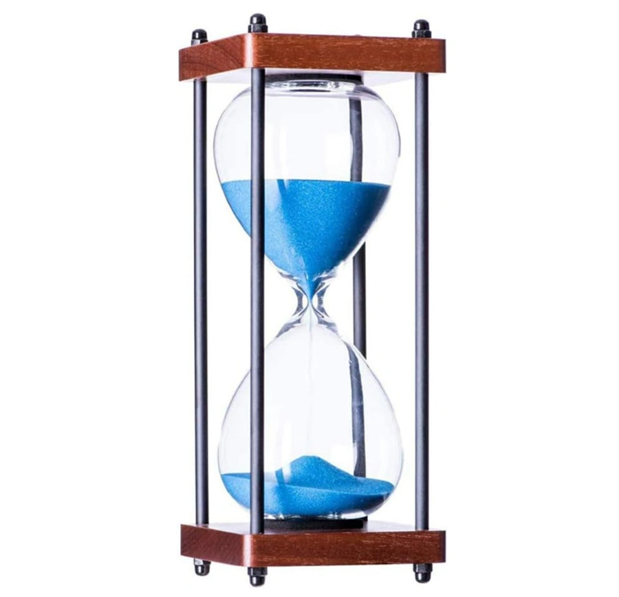 30 minutos Decorative de madera Sandglass Grande Reloj de arena