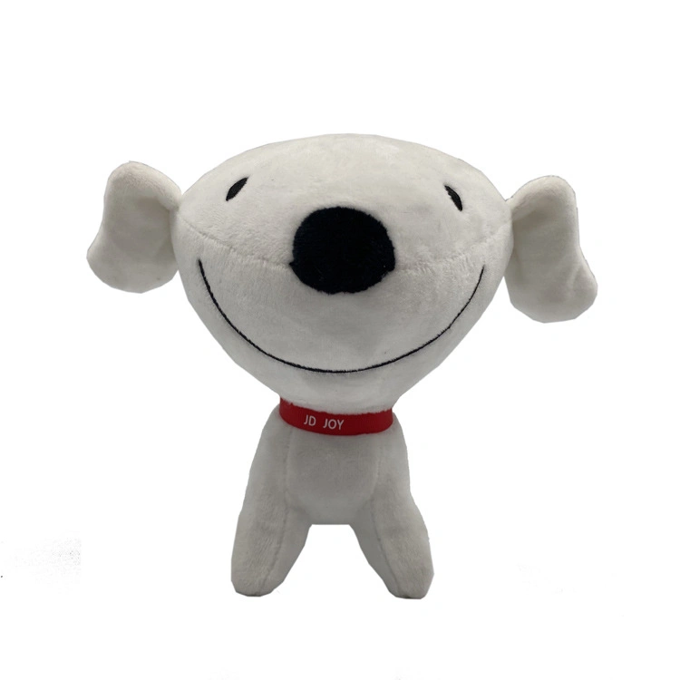 Cute Little White Dog Plush Toy Doll Puppy Dog Doll Gift for Girls and Children