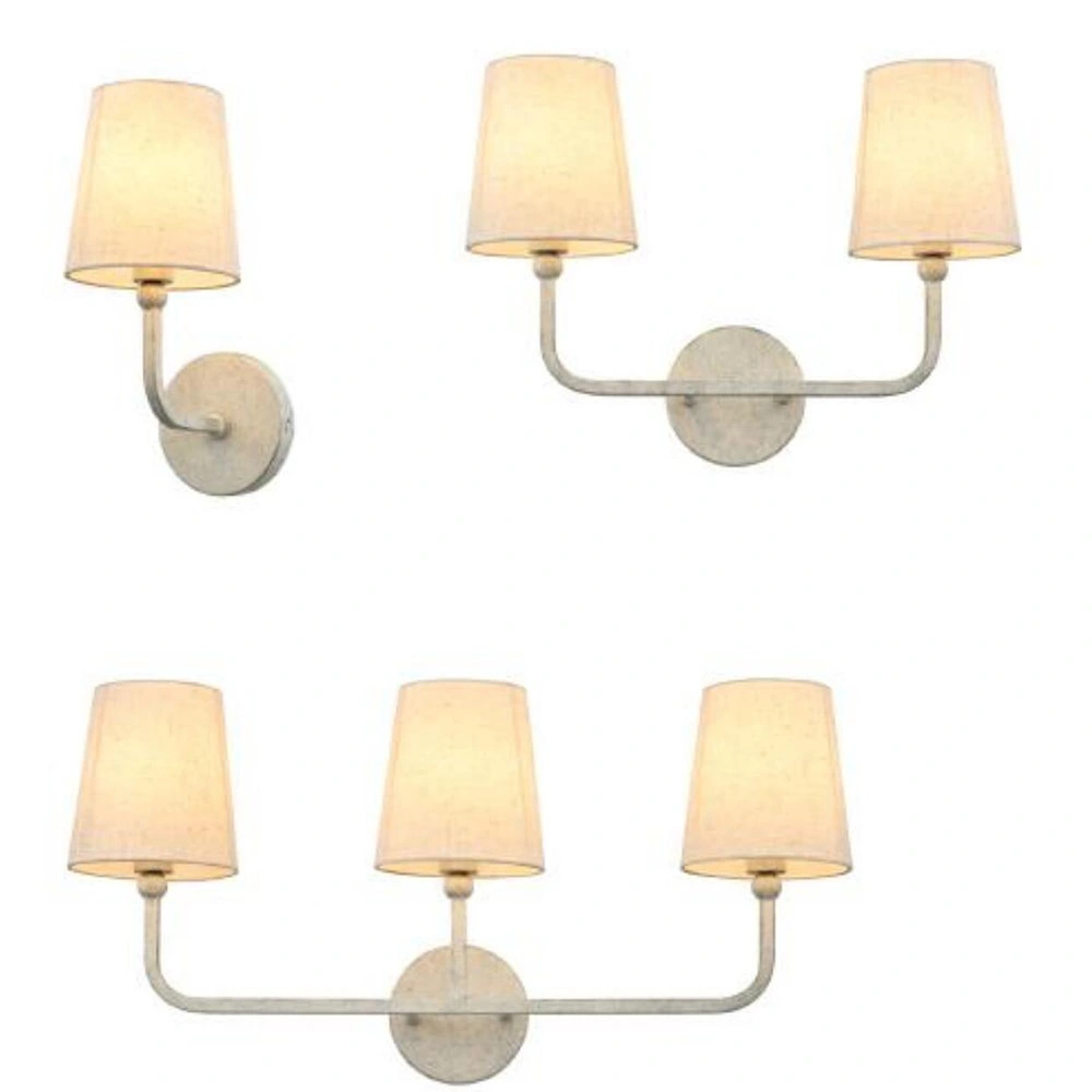 Iluminação Interior latão Antique Wall Sconce transparente aplique de vidro Lâmpadas de luxo Entrada de decoração de casa