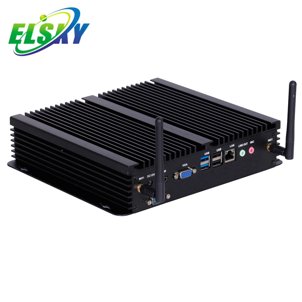 Elsky DDR3 2GB Fanless Industrial PC with 1037u Dual Core 1.8GHz 1HDMI Lvds Msata USB Ipc6000 Pocket PC