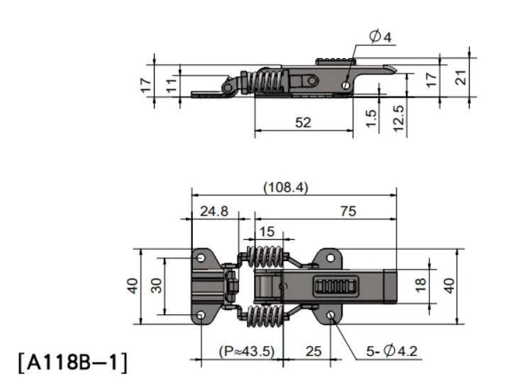 Toggle Latch/ Stainless Steel Toggle Latch/SUS304 Flexible & Damping Toggle Latch/Stainless Steel Hasp Toggle Latch Lock for Small &Medium-Sized Case Cover