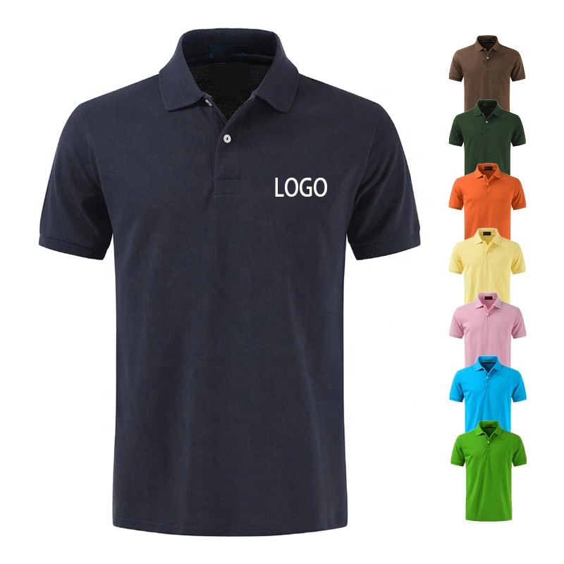 High Quality Custom Logo Work Corporate Uniform Blank Plain Cotton Polyester Sports Golf Mens Business Polo Shirt