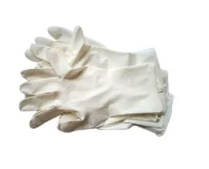 Libre de polvo estéril desechable Guantes de látex Exmination