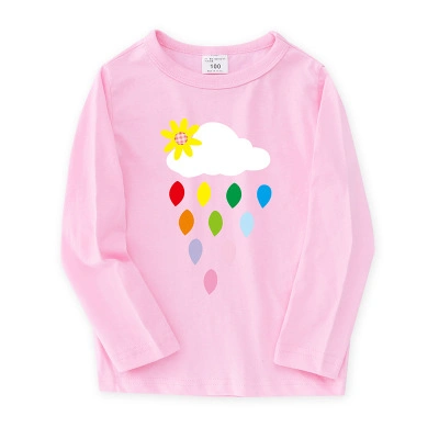 Children Clothes Girls Bottoming Shirt Autumn Baby Kids Cute Floral Print T-Shirt Top for Children Warm Clothes