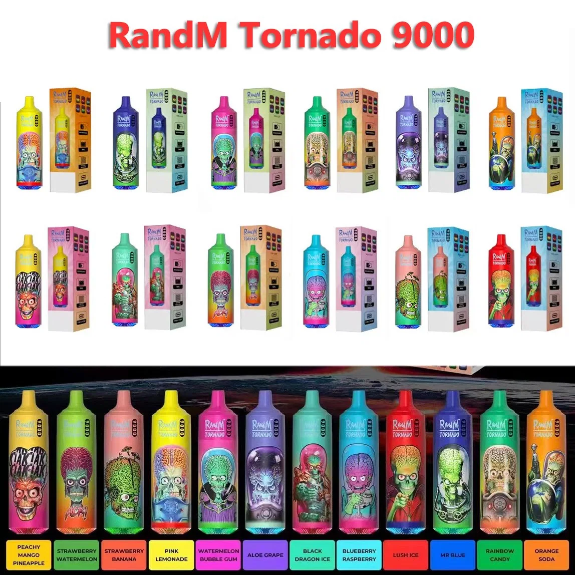 Original Randm Tornado 9000 Puffs 48 Flavors OEM Welcome Pen Style E Cigarettes 9K Disposable/Chargeable Vape