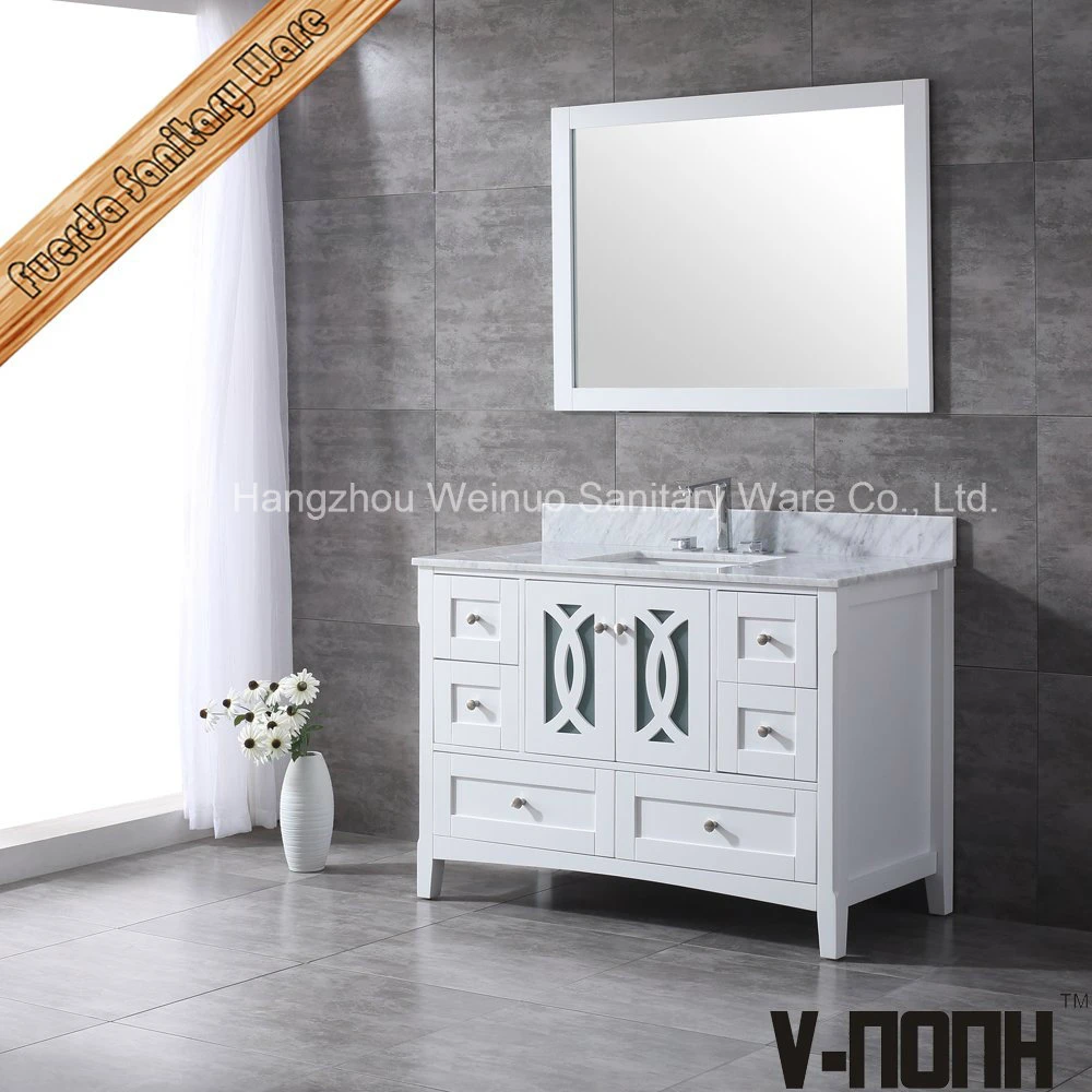 48" gratuitement à la salle de bains moderne blanc de la vanité permanent Bath Furniture