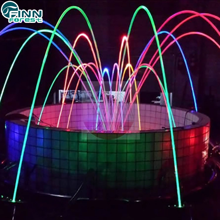 Puede ser personalizado de luz RGB colorida fuente de agua de chorro laminar