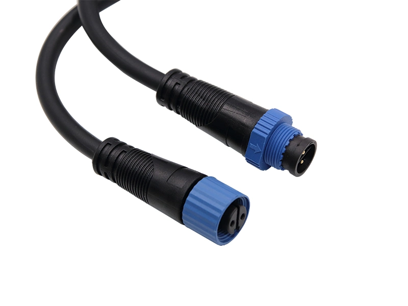 Circular Push-Pull M8, M12, M16 Cabo moldado para LED na caixa de controle