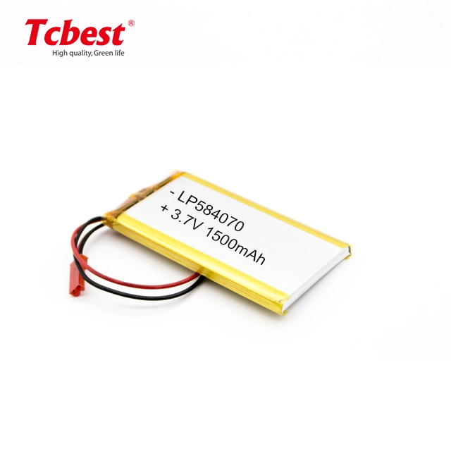 Rechargeable 3.7V Lp584070 Li-Po 584070 1500mAh Lithium Polymer Battery with MSDS/CE for MP3/MP4/Toys/LED Light/Headphone