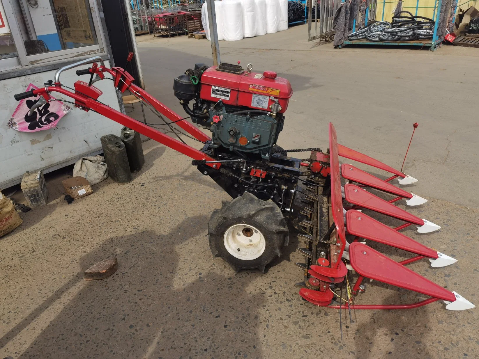 Mini Hand Tractor Wheat Harvester 185 Diesel Engine 12HP