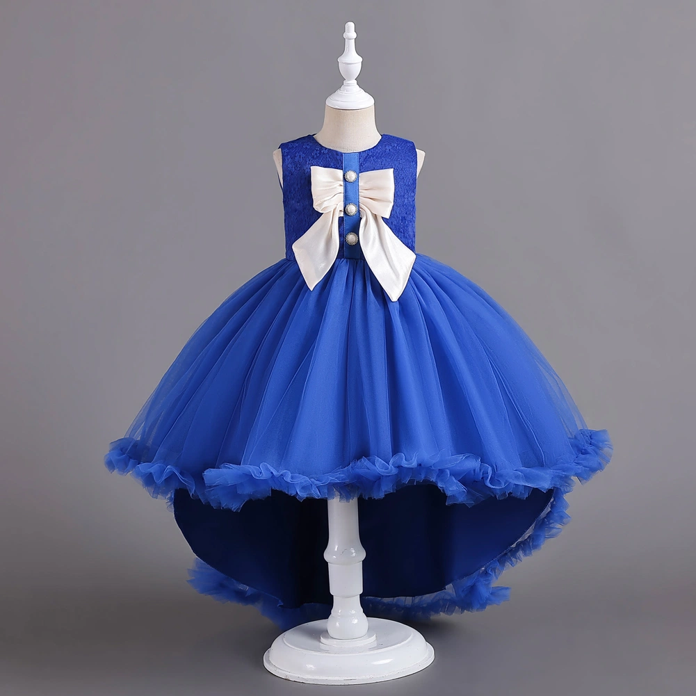 Nouvelles filles' Bow princesse robe imprimée d'enfants Bunny fils parti robe de sentiers de performances