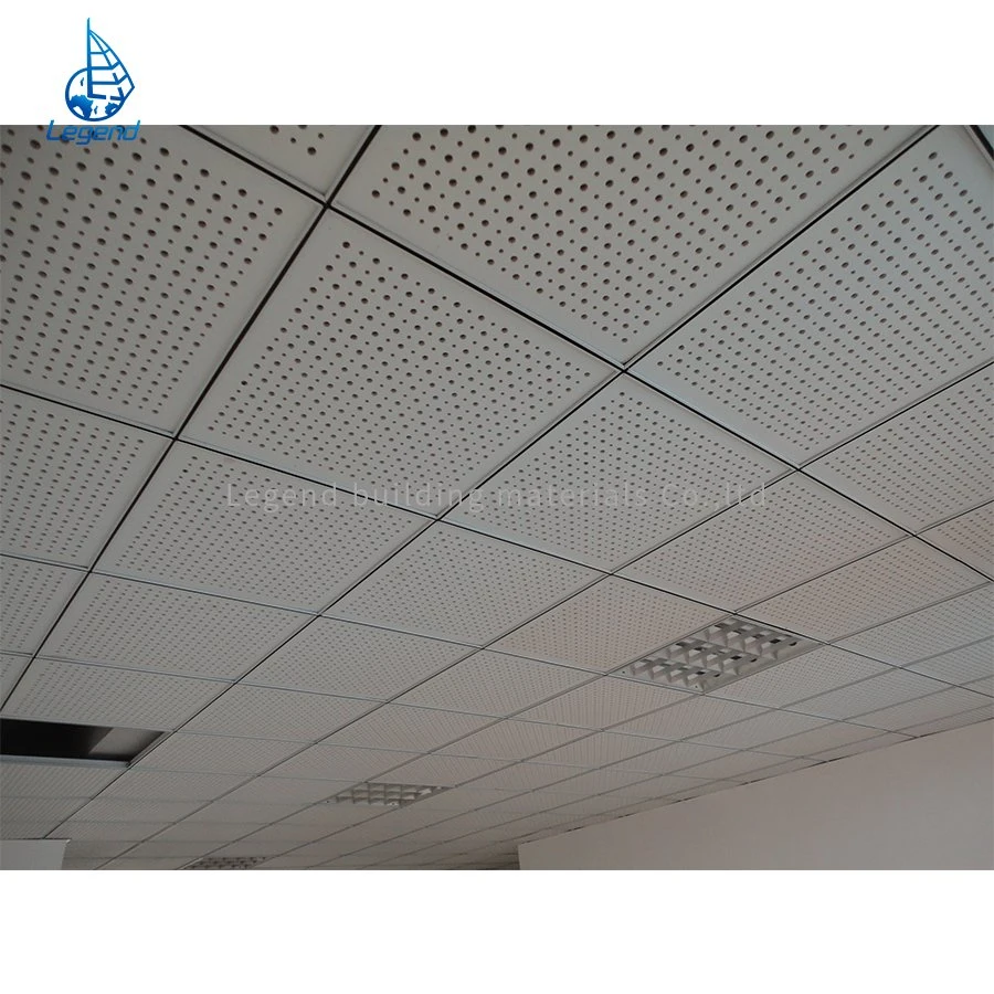 Surface Aluminium Foil Best Sound Absorption Products Perforated Gypsum Ceiling for Partition Wall Systems