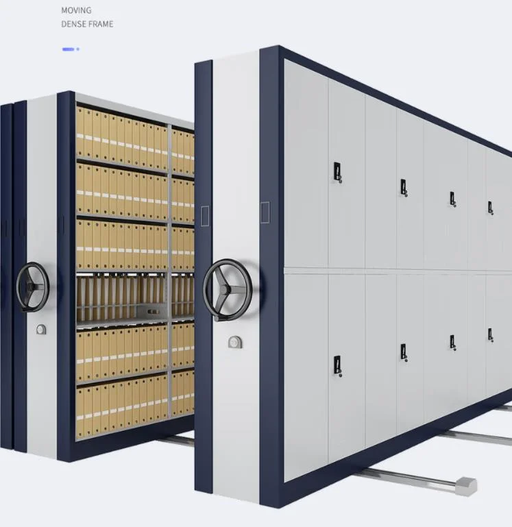 Sistema de prateleiras de armário de arquivo compacto prateleiras móveis de compactador móvel Racks