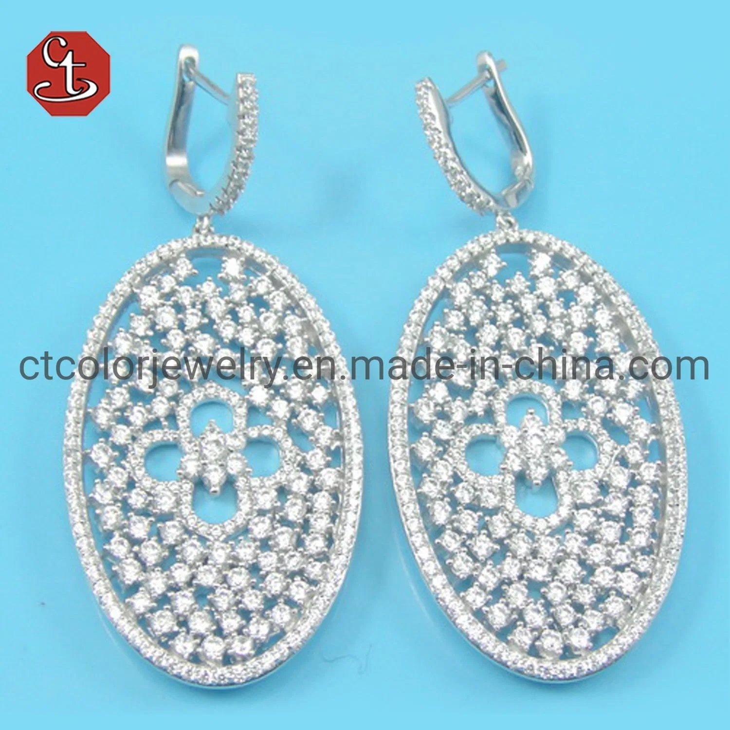 Vintage Cubic Zircon Drop Earrings Jewelry Temperament Design Water Drop Elegant Long Large Statement Dangle Micro Pave CZ Earrings For Women