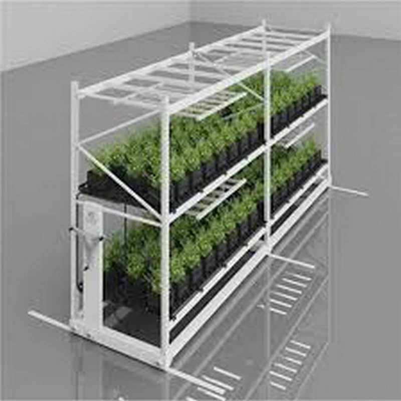 Fabricación de efecto invernadero hidropónico sistema banqueta rodante mesas crecer Rack para sistema de cultivo de interior