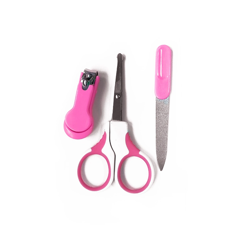 Factory Customized Stainless Steel Baby Nai Cutter Baby Nail Scissors with Plastic Cover Safely Baby Nail Care Set