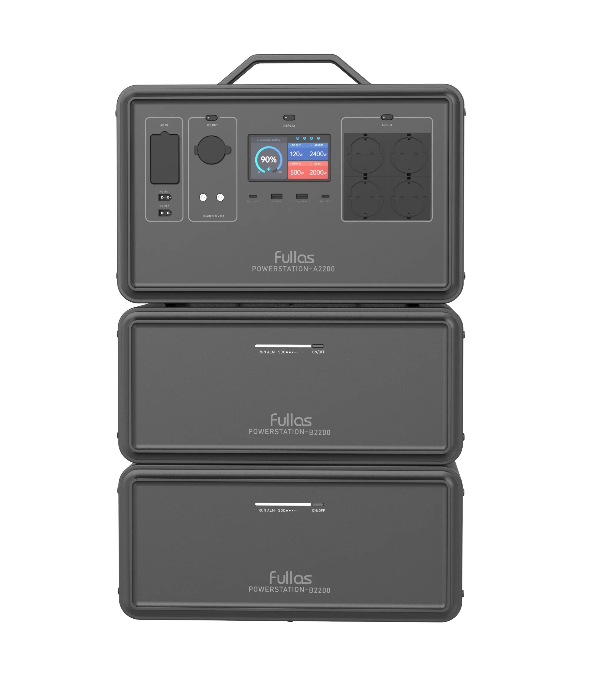 Solution d'alimentation Station d'alimentation portable de 500W-2400W avec générateur de charge solaire et batterie LiFePO4 pour le camping en plein air.