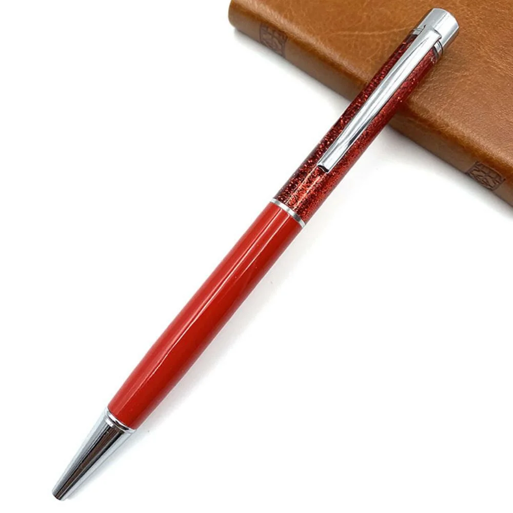 Bling Metal Bolígrafo bolígrafo Bolígrafo de tinta negra fina suministros de oficina