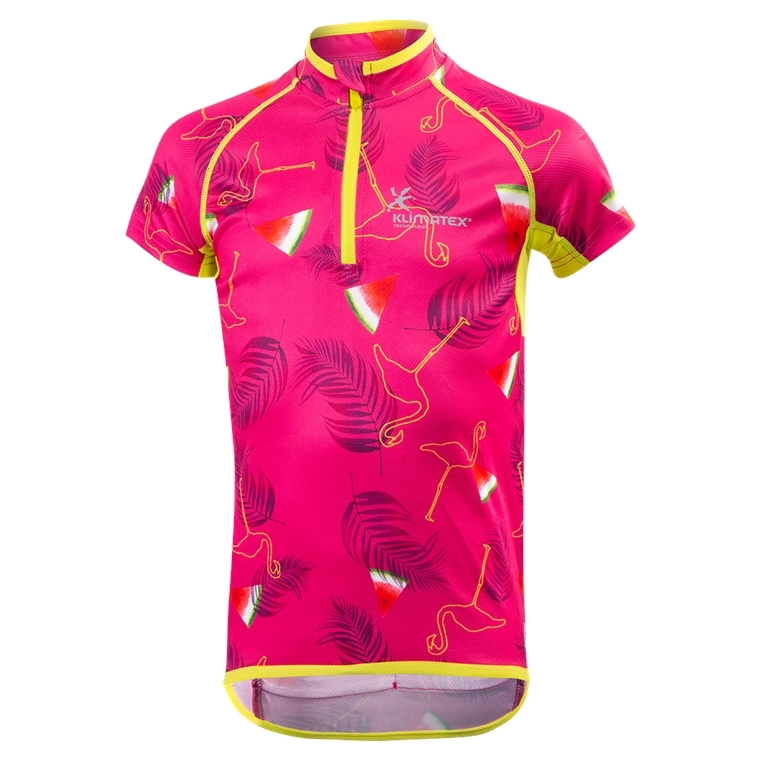 Children Short Sleeve Cycling Jersey 1/3 Zip Opening Sports Cycling Wear