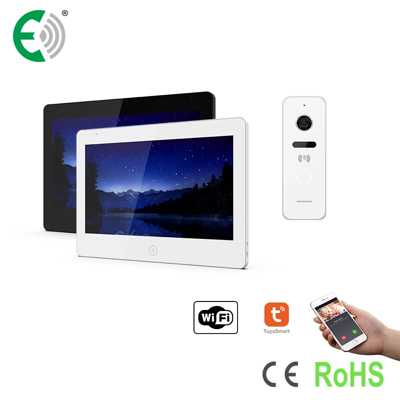 IP WiFi 10.1"Digital Interphone System with Graceful Touch Screen and Waterproof Doorbell