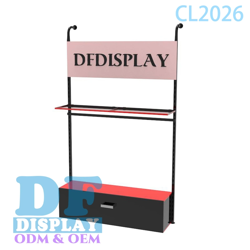 Wall Mount Clothing Rack Apparel Retail Nesting Table Clothes Shelving Metal Garment Display Rack Clothing Store Furniture