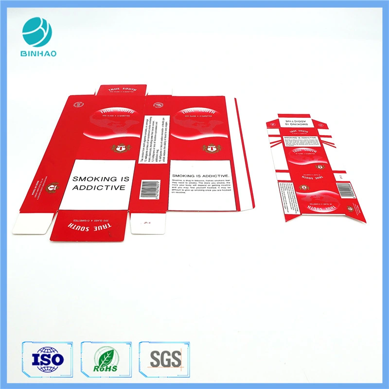 Eco friendly Caja de papel cartón personalizada para el consumo de tabaco Embalaje Diseño proporcionan