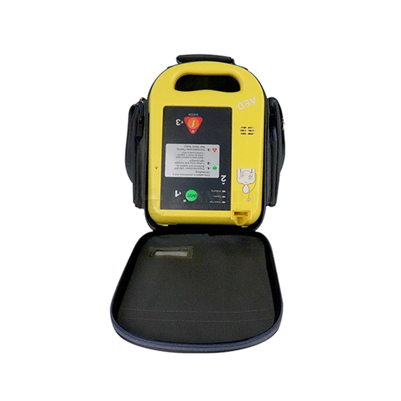 Sy-C025 Medizinische Notfallausrüstung Tragbarer Herzschrittmacher AED automatisierter externer Defibrillator Mit Englisch/Spanisch