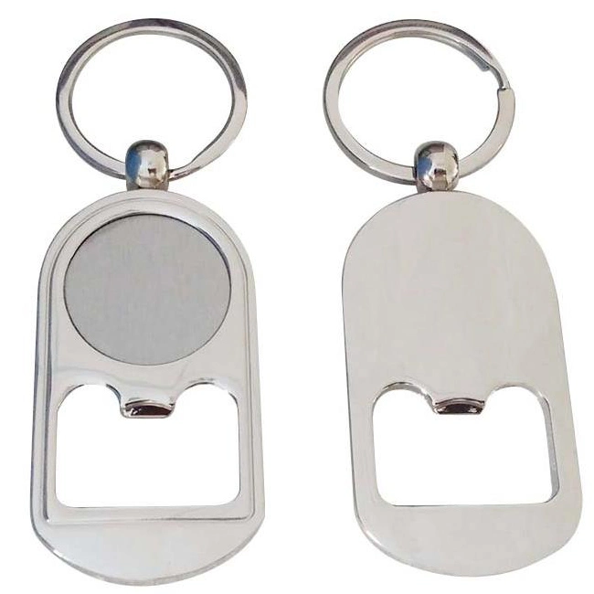 Factory Custom Made Silver Plated Metal Alloy Key Ring Manufacturer Customized Promotional Gift Bespoke Wholesale/Supplier Fashion Compass Beer Bottle Opener Keychain