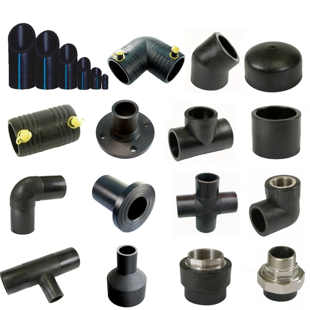 Pn16 Water Meter HDPE Pipe Fittings 22.5 Degree Elbow Fittings