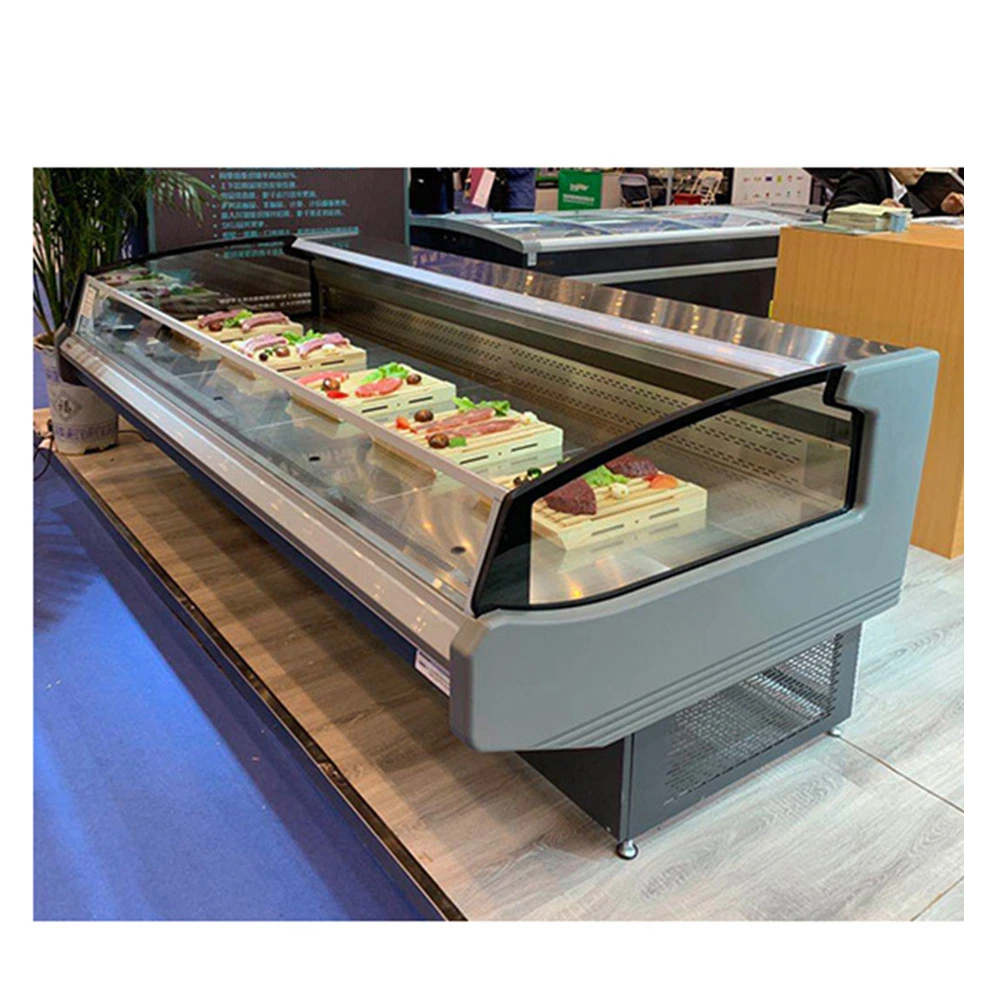 Island freezer Frigorífico comercial supermercado equipamentos de refrigeração