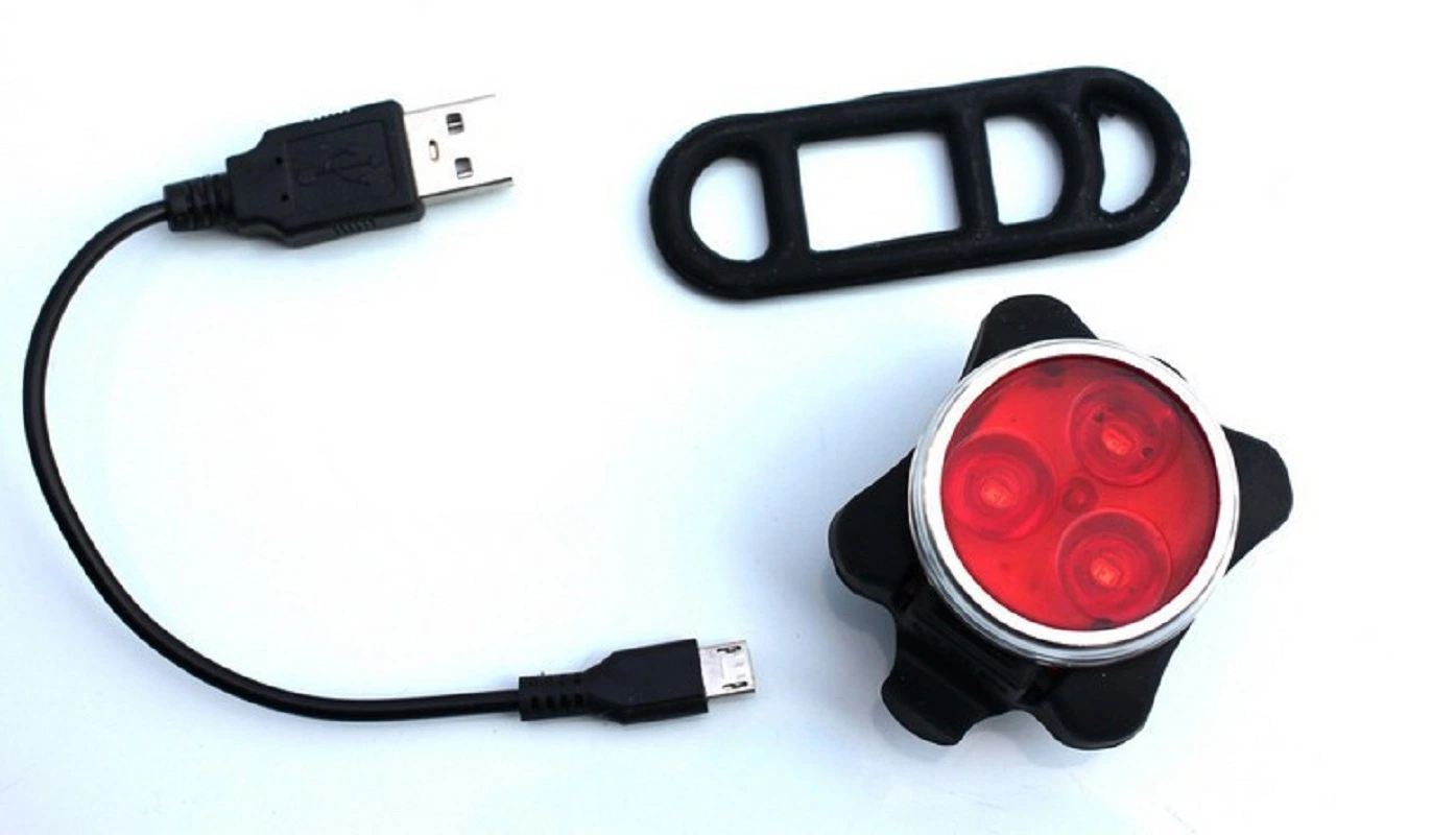 Водонепроницаемый светодиодный фонарь для велосипеда или задний фонарь велосипеда зарядка через USB Eg16383
