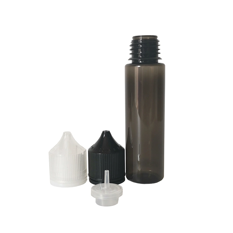 30ml de la grasa de color negro con botellas de PET Squeeze Tamper Evident Cap