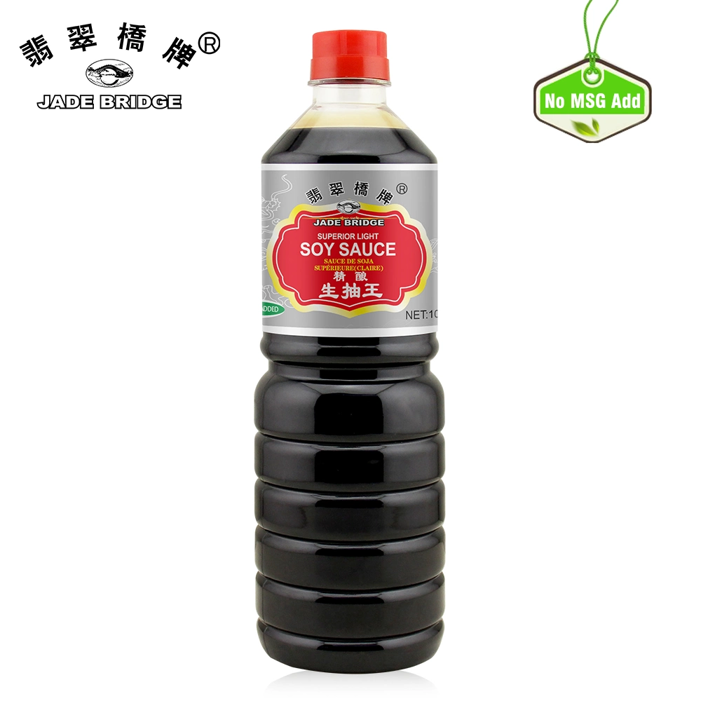 500 Ml Chinesisches Lebensmittel Hersteller Halal Brc No Msg Jade Brücke Licht Soja Sauce mit Großhandelspreis