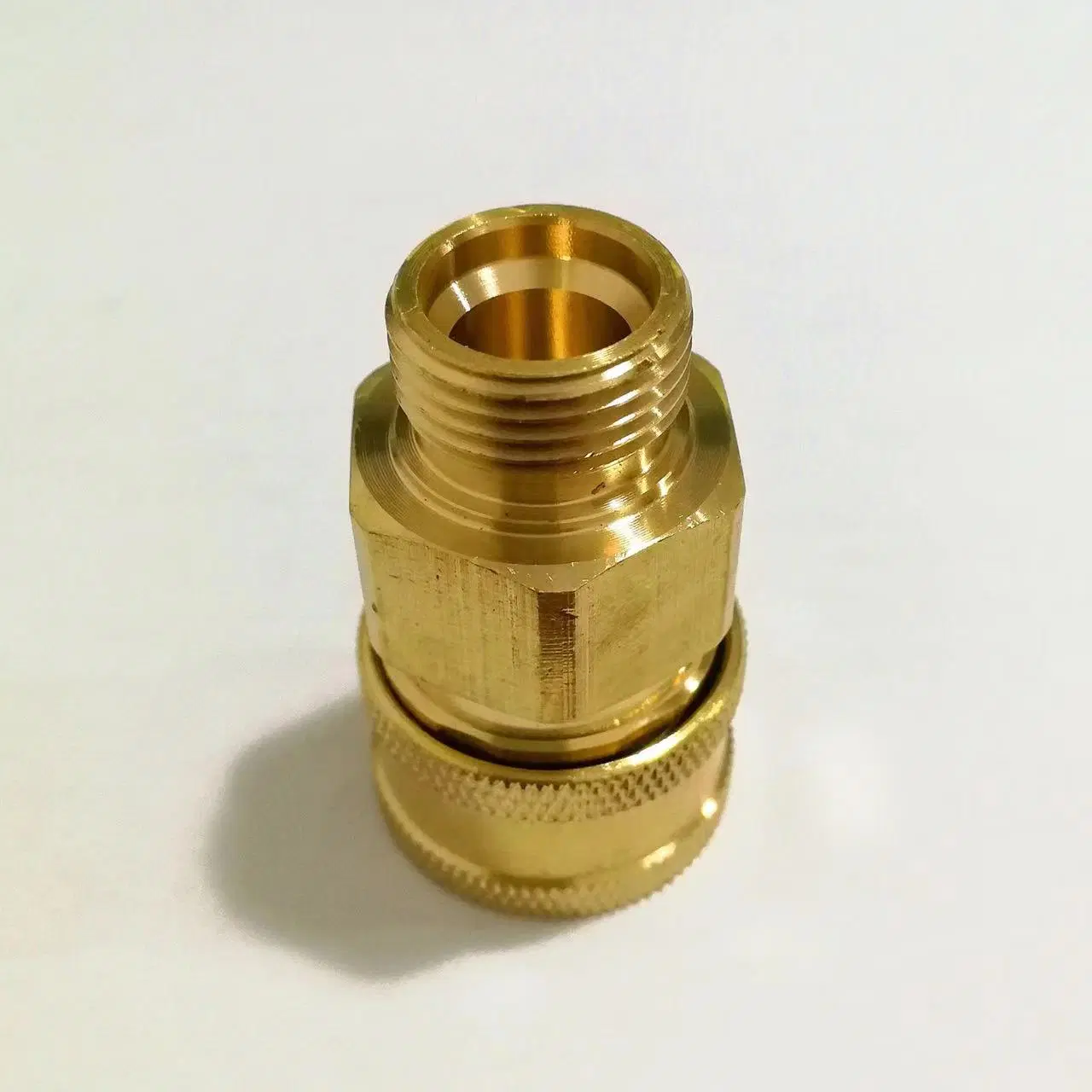 Brass Adapter for Pressure Washer 3/8" Fast Connector External Thread Adapter Machining Milling Turning Precision CNC OEM Hydraulic Fitting Hoses Connector