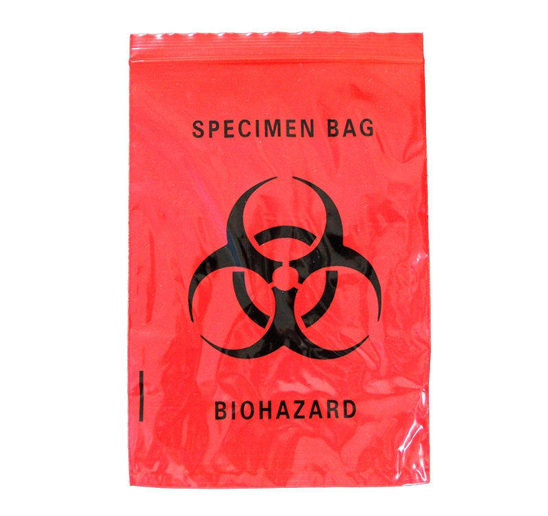 Laboratory Autoclave Different Sizes Ziplock Plastic Biohazard Specimen Transport Bag