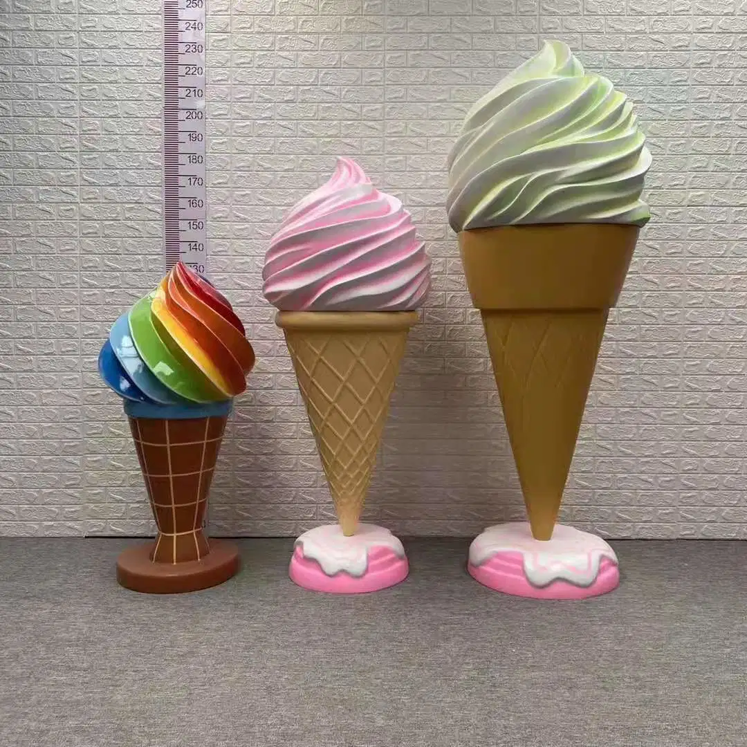 Customized Fiberglass Ice Cream Props for Window Display