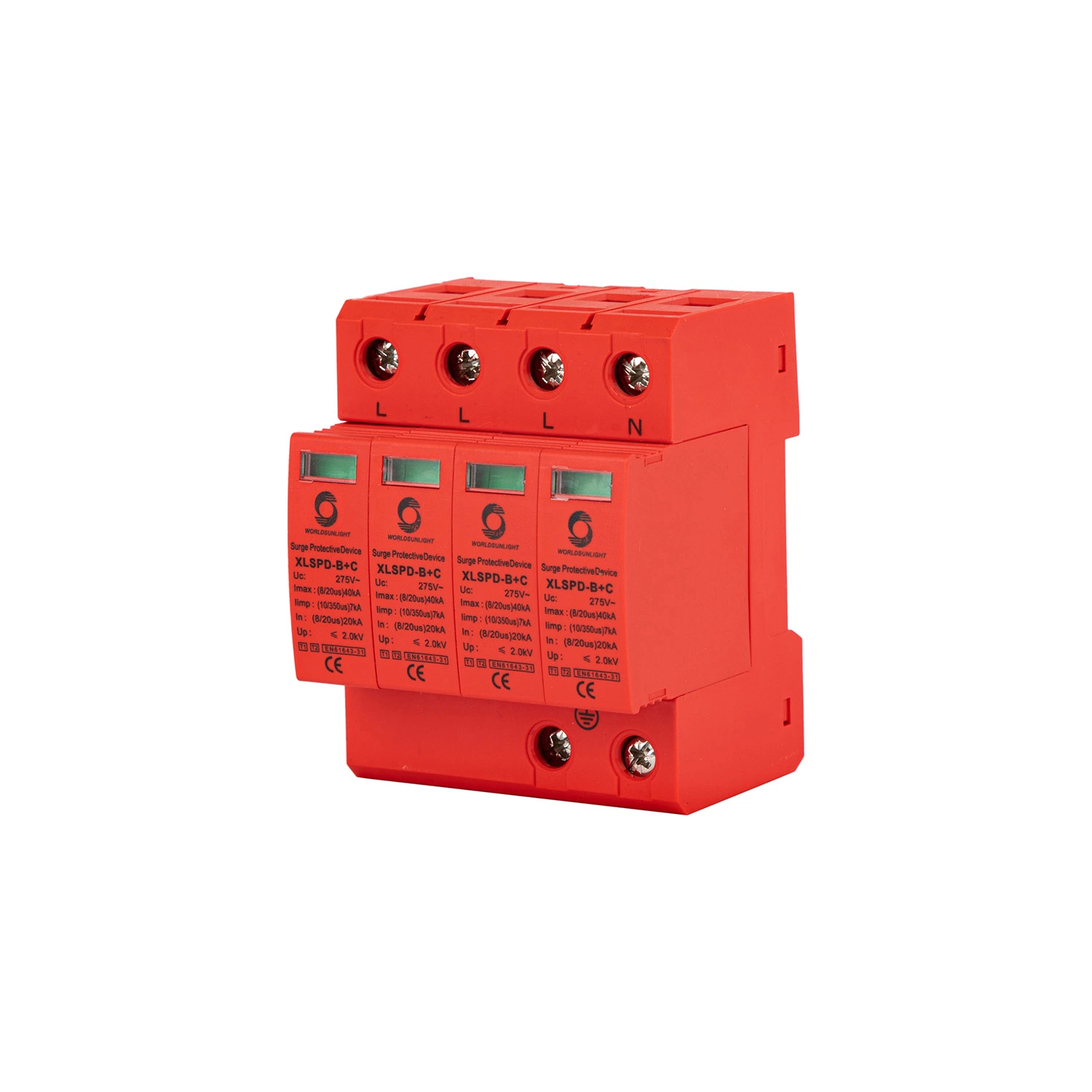 Single Phase Three Phase SPD T1 T2 Surge Protection Device AC SPD with CE Certificate