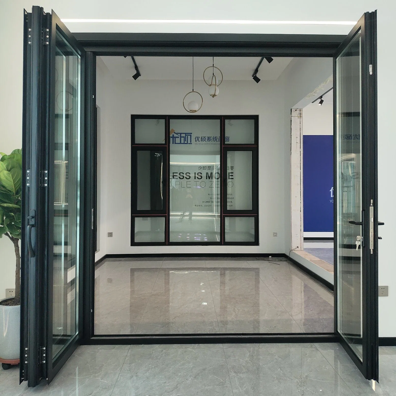 Bi Fold Door with Mosquito Bi-Fold Interior Aluminum Bi-Aluminium Folding