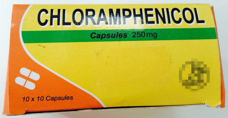 Cápsulas de cloranfenicol 250 mg B. P.